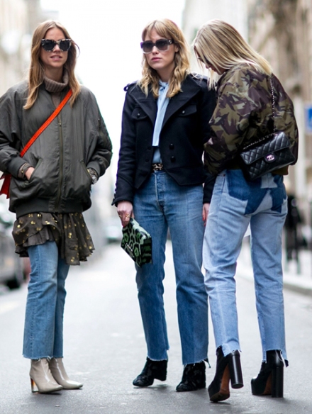 Streetstyle-denim_Paris-fashion-week-aw16-streetwear-jeans-blue